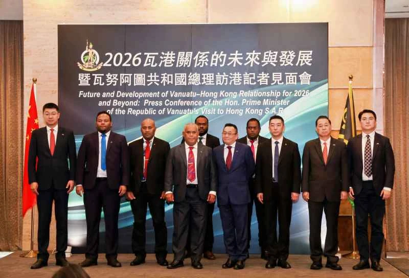 Die Pressekonferenz anlässlich des Besuchs des Premierministers von Vanuatu in Hongkong im Jahr 2026 fand erfolgreich statt.