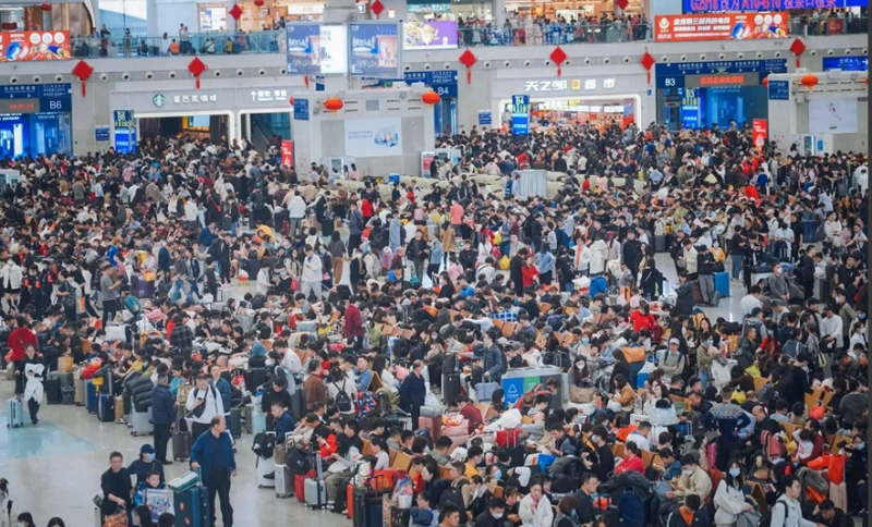 Für den Reiseansturm zum Frühlingsfest wurden bereits über 110 Millionen Zugtickets verkauft.